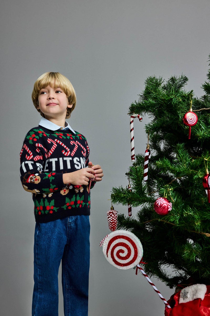 ديفاكتو بلوفر اولادي تريكو قصة عادية بطبعة كريسماس - Image 2